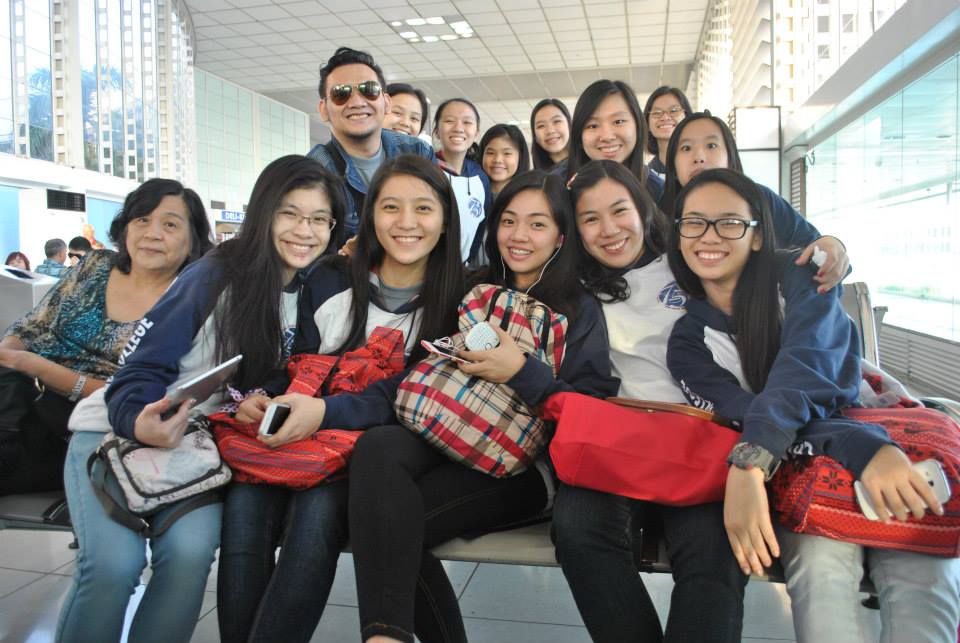 Our dance troupe ready to fly with Mrs. Dy, Sir Marvin, and Ahtsi Janine