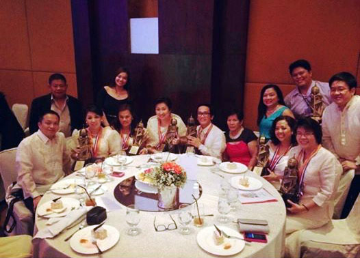 Dr. Datuon at the awards night, 2014 Outstanding Private School Educators of Manila